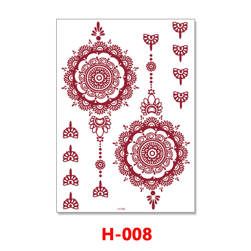 Hannah Red Lace Water Transfer Tattoo Sticker