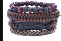 Men's Leather Vintage Braided Bracelet