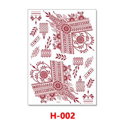 Hannah Red Lace Water Transfer Tattoo Sticker