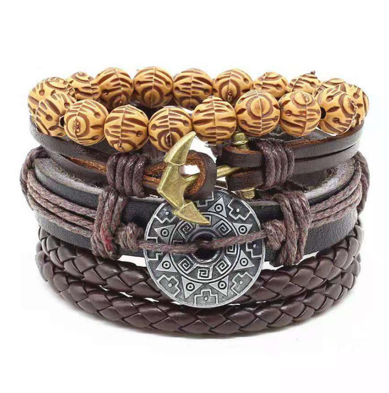 Men's Leather Vintage Braided Bracelet