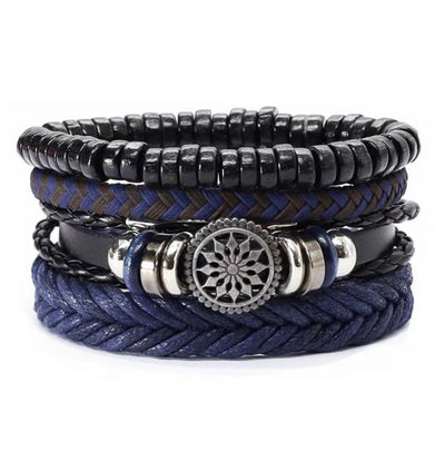 Men's Leather Vintage Braided Bracelet