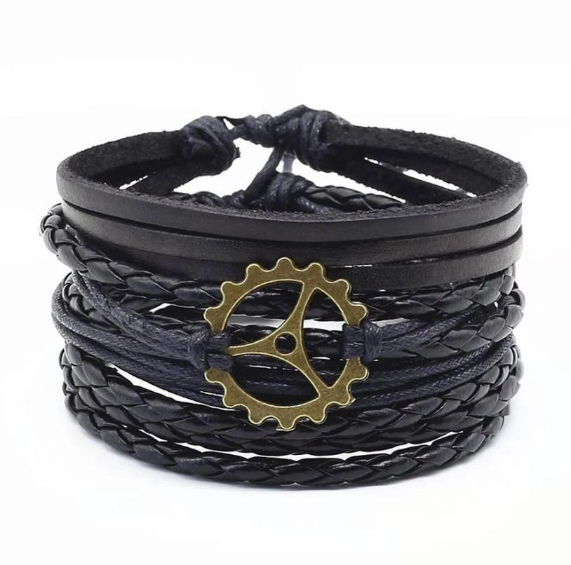 Men's Leather Vintage Braided Bracelet