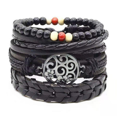 Men's Leather Vintage Braided Bracelet