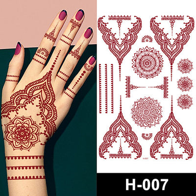 Hannah Red Lace Water Transfer Tattoo Sticker