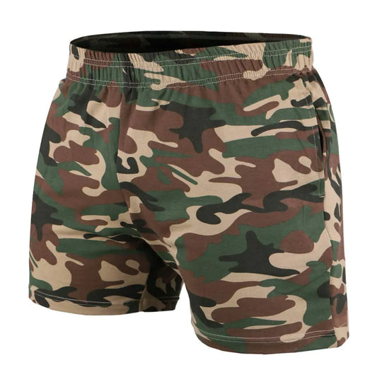 Muscle Alive Mens Workout Shorts Gym with 5" Inseam for Fitness Bodybuilding Clothing Camo Green Color Size L