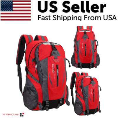 40L Men Women Travel Backpack Rucksack Camping Laptop Hiking School Book Bag USA