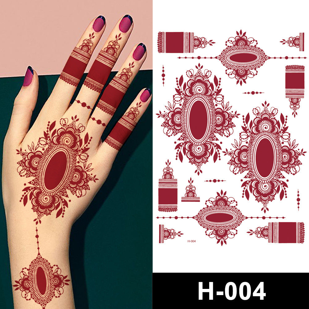 Hannah Red Lace Water Transfer Tattoo Sticker