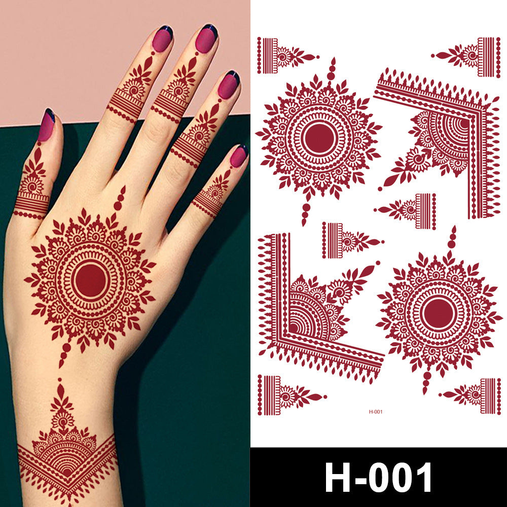 Hannah Red Lace Water Transfer Tattoo Sticker