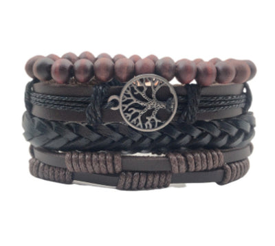 Men's Leather Vintage Braided Bracelet