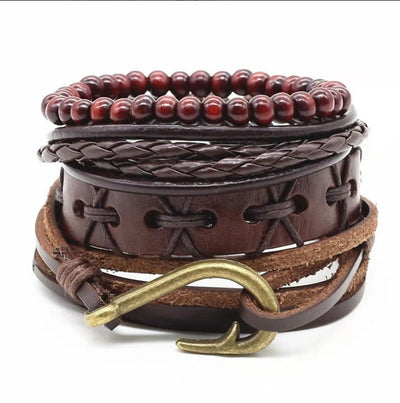 Men's Leather Vintage Braided Bracelet